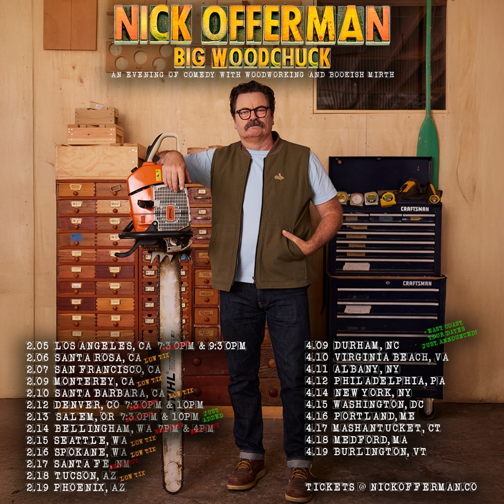 Nick Offerman Big Woodchuck Tour Poster 2026